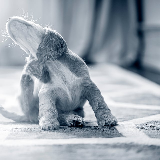 Cocker spaniel valp kliar sig.