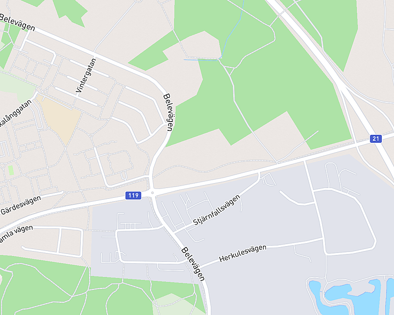 En karta som visar platsen för AniCura Djursjukhuset i Hässleholm