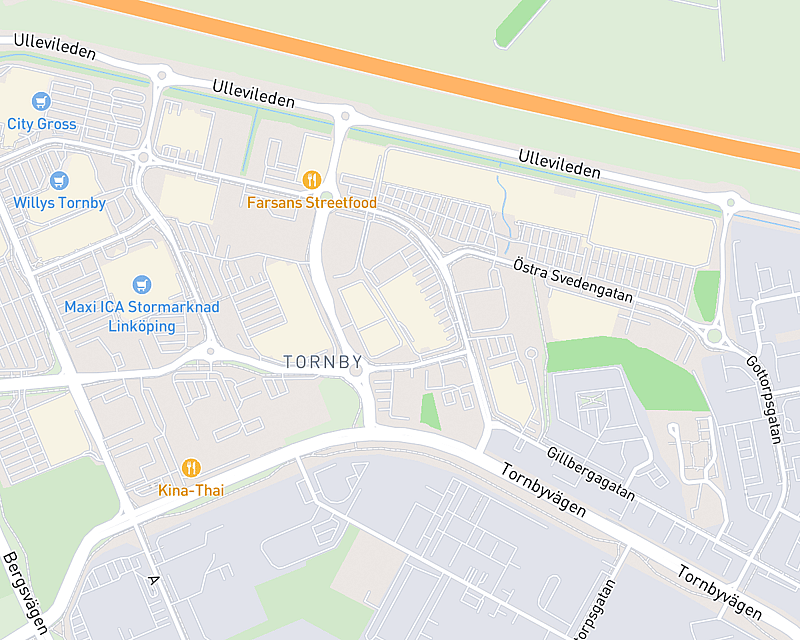 En karta som visar platsen för AniCura Djurdoktorn i Linköping