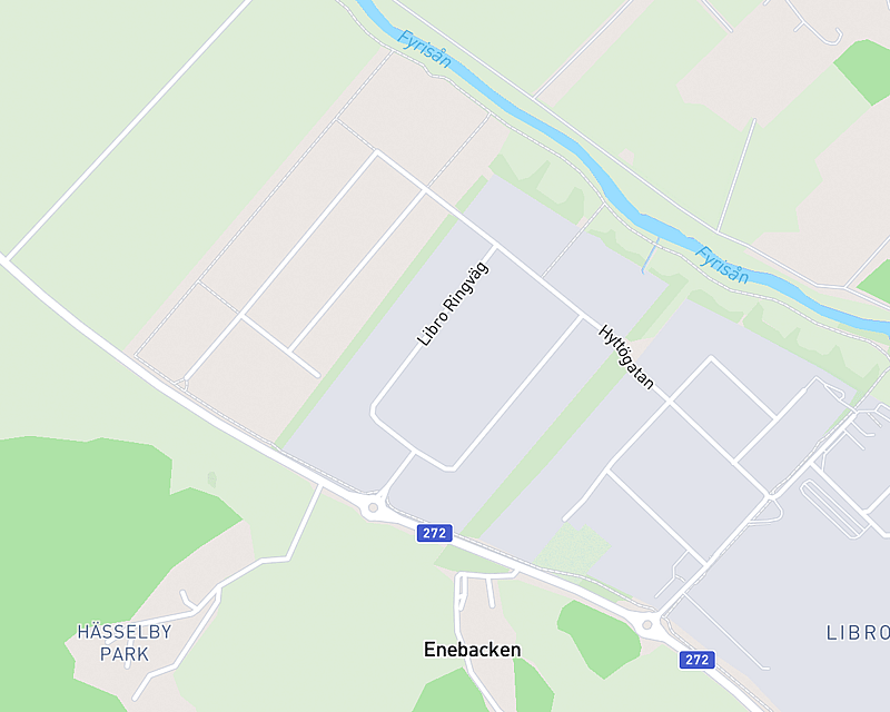 En karta som visar platsen för AniCura Uppsala Djurklinik
